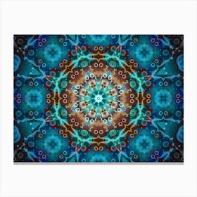 Blue Mosaic Cosmic Pattern 2 Canvas Print