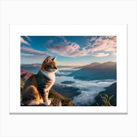 Cat In The Mountains Canvas Print