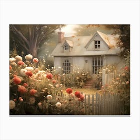 House In The Garden 1 Canvas Print