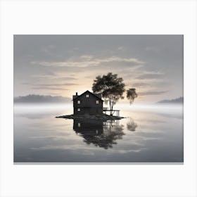 House In The Mist Canvas Print