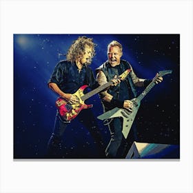 Superstars Of James Hetfield & Kirk Hammett Live In Rock Canvas Print