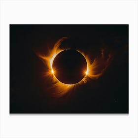 Solar Eclipse - Solar Eclipse Stock Videos & Royalty-Free Footage Canvas Print