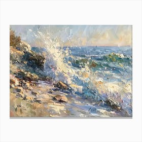 Sea Crashing Canvas Print