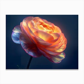 Rose On A Dark Background Canvas Print