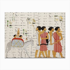 Egyptian Design Men Worker Slaves Canvas Print