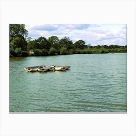 Boats On A Lake Canvas Print