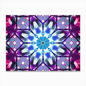 Abstraction Purple Mandala Pattern Canvas Print