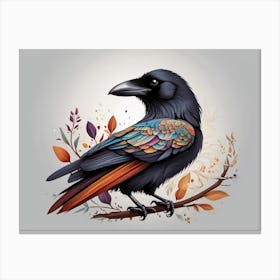 Crow art Canvas Print