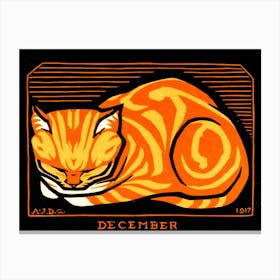 December Cat Canvas Print