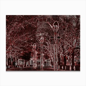 Christmas Lights In The City Canvas Print