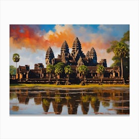 Angkor Wat Seven Wonder Of The World Canvas Print