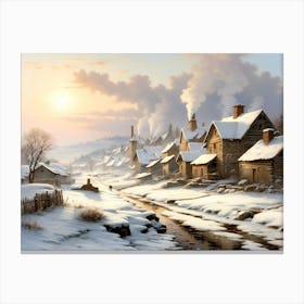 Winter Village 3 Canvas Print