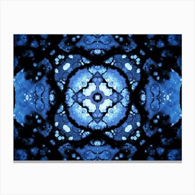 Blue Abstract Pattern From Spots 2 Canvas Print