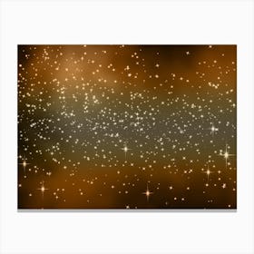 Golden Flow Shining Star Background Canvas Print