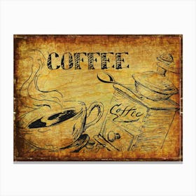 Coffee Vintage Cafe Drink Espresso Canvas Print