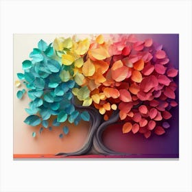 Rainbow Tree Stampe su tela