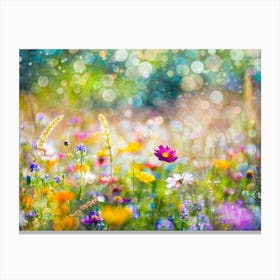 Field Of Country Wildflowers 2 Canvas Print