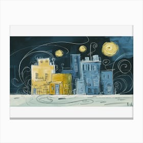 Nostalgic Nightfall Canvas Print