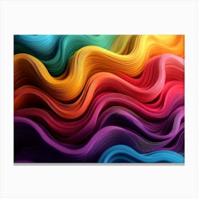 Colorful Pattern with Color Waves Canvas Print