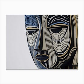 Abstract Head Sculpture Canvas Print