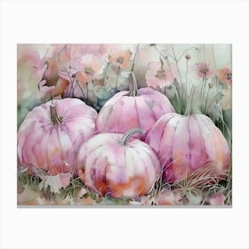 Pink Pumpkins Canvas Print