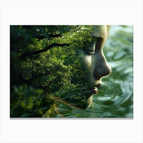 Woman'S Face 3 Canvas Print