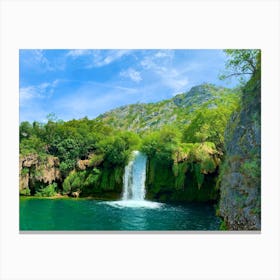 Waterfall In Croatia Canvas Print