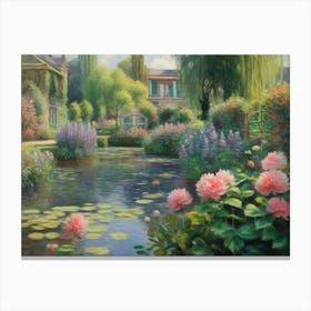 Claude Monet Garden Canvas Print