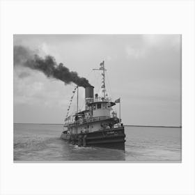 U S Engineers Tugboat, Burrwood, Louisiana By Russell Lee Canvas Print