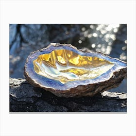 A Gold Coated Shell Canvas Print