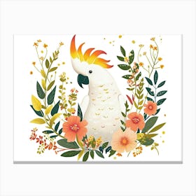 Little Floral Cockatoo 3 Canvas Print
