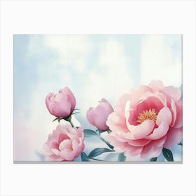 Pink Peonies 2 Canvas Print