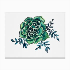 Rose Cactus Canvas Print