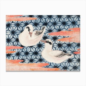 Birds In Flight Ukiyo-e Katsushika Hokusai Canvas Print