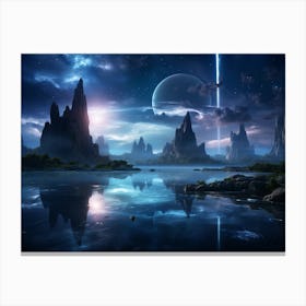 Space Landscape Canvas Print