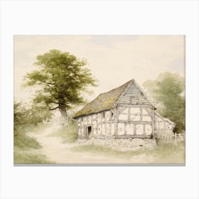 Cottage In The Country Canvas Print