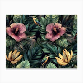 Tropical Wallpaper Canvas Print