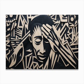 Man With A Head Canvas Print