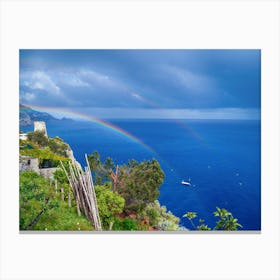 Rainbow Over Amalfi Coast Canvas Print