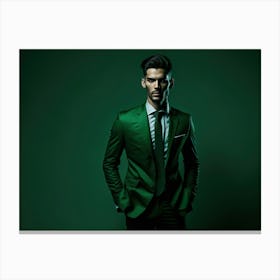 Bussinness Man Green (16) Canvas Print