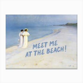 Meet me at the beach Canvas Print