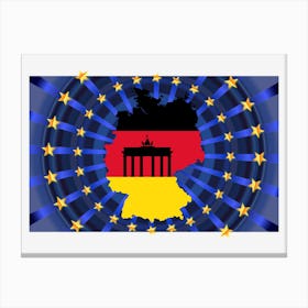 Republic Germany Deutschland Map 1 Canvas Print