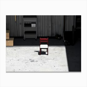 Chair In A Garage Canvas Print