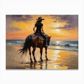 Cowgirl 10 40x30in 12000x9000px 37 Canvas Print