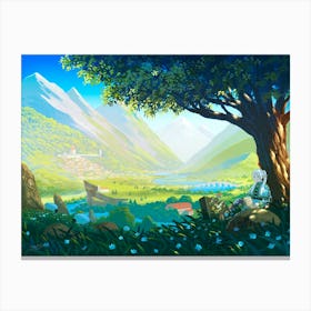 Frieren relaxing view Canvas Print