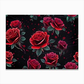 Red Roses Wallpaper 4 Canvas Print