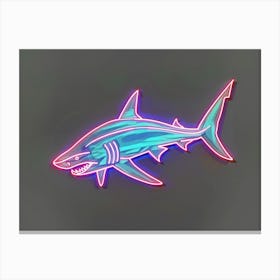 Neon Red Mako Shark 5 Canvas Print