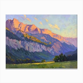 Western Sunset Landscapes Rocky Mountains 4 Canvas Print