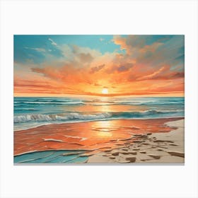 Sunset On The Beach 21 Canvas Print