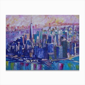 Downtown Manhattan Skyline In Morning Light Canvas Print